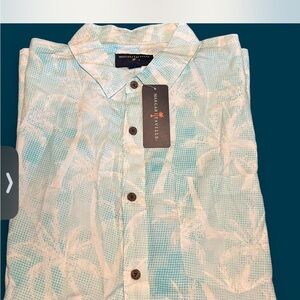 Margaritaville Sky Blue Tropical Print Shirt
